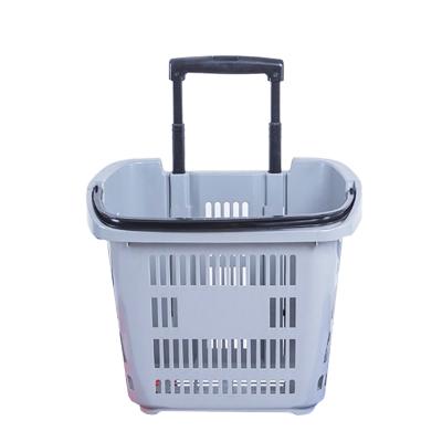 China Supermarkt Grocery Store Supermarkt Retail Store Dragonshelf Grocery Customized Colorful PP Carry Single-Handle Plastic Basket Small Size for sale