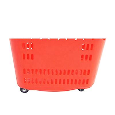 China Supermaerket High Quality Supermaerket Shopping Dragonshelf 2 Wheels Rolling Shopping Baskets for sale