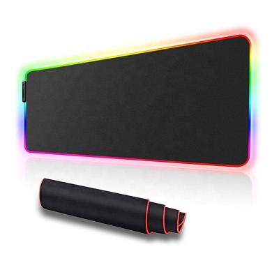 China HX RGB HEATER Soft Non-slip Rubber Base Led Large Gaming Mouse Pad for sale