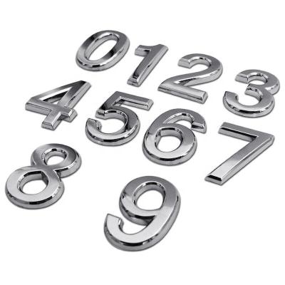 China Business/Luxury Hot Sale Wholesale Custom All Size 3d Abs Plastic Silver Chrome Letters For Car Adhesive for sale