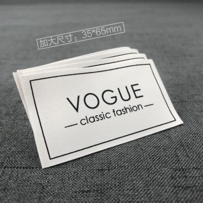 China Viable Custom Head Labels Logo Neck Label Polyester And Cotton Garment Labels Patch Sew On Apparel Or Bag Washable Woven Label for sale