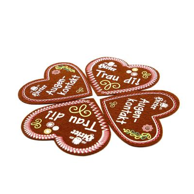 China Viable Wholesale High Density Custom Patches Heat Transfer Patches Iron On 3D Badges For Apparel Woven Label Embroidery Patch for sale