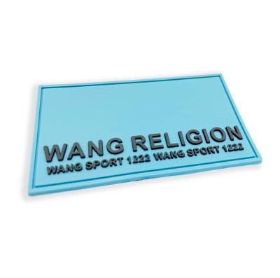 China Custom 3D 3D Embossed Logo Silicone Rubber Patches For Garment for sale