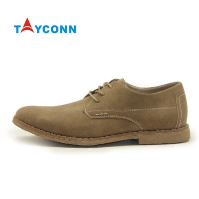 China Wholesale To OEM Flat Suede Cow Leather Fashion Lace Up Dress Men Casual Shoes for sale