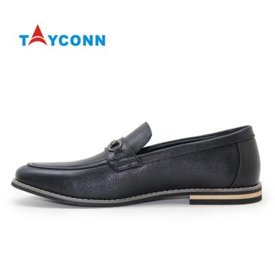 China Wholesale High Quality Breathable Business Buckle Casual Slip On Leather Men Black Large Size Stylish Shoes for sale