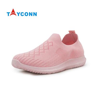 China Mesh + Cushioned EVA Footbed Women Socks Sports Shoes Comfortable Breathable Women Sneakers for sale