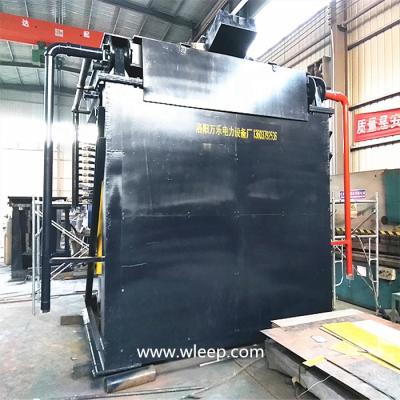 China 25MW 40T 150HZ Paralle Inverter Steel Case Cast Iron Melting Electric Induction Furnace for sale