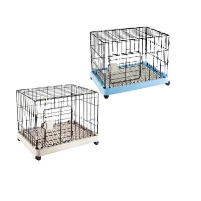 China Super Sustainable Foldable Metal Standard Dog Carrier Crates With Wheels for sale