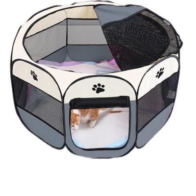 China Viable Portable Dog Cat Puppy Playpen Tent Portable Exercise Fence Kennel Cage Crate Cat Birth Room for sale