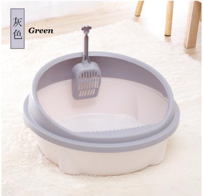 China Sustainable Factory Direct Cat Litter Box With Gridding With Scooper Small Size for sale