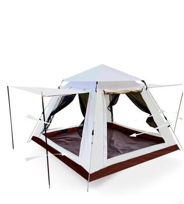 China Straight tying type new extended type four-season tent two bedrooms and one living room beach tent camping tent for sale