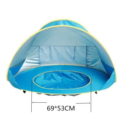 China Diagonal Tying Type Waterproof SPF50+ Beach Tent Baby UV Resistant Noise Up Tent Outdoor Bed Travel Tent for sale