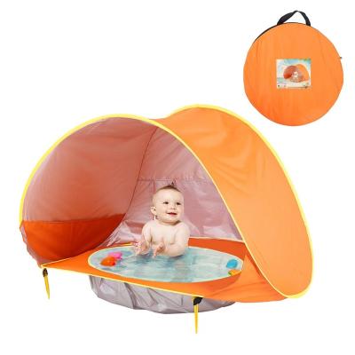 China Straight Tying Type Tent Beach Baby Small Kids Playhouse Outdoor Castle Sun Shade Cute Game Room Pop Up Beach Tent for sale