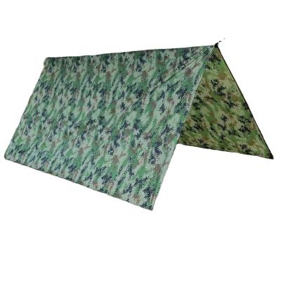 China Straight Tying Type Large Shelter Sun Shade Rain Fly Camping Tarp With Tent Pole Beach Tent Sun Shelter for sale