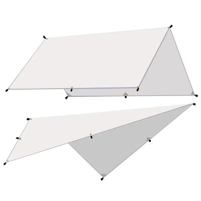 China Straight Tying Type Shelter Sun Shade Rain Fly Beach Tent Hot Selling Camping Tarp With Tent Pole for sale