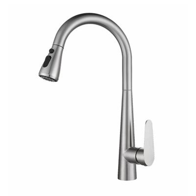 China Pull Out Spray 304 Stainless Steel Faucet With Pull Out Spout Brushed Color Vending Kitchen Faucet for sale