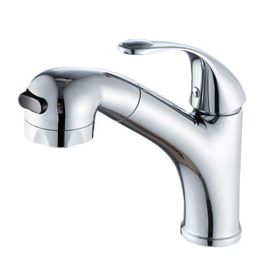 China Metered Pull-Down Faucets Basin Faucet Bathroom Waterfall Taps Chrome Plated Polished for sale