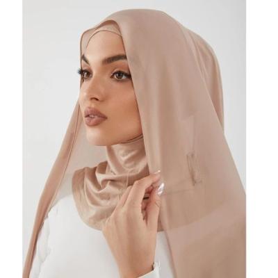 China 2022 New Arrival Chiffon Women Chiffon Snap Hijab With Magnetic Muslim Chiffon Scarves Shawls for sale