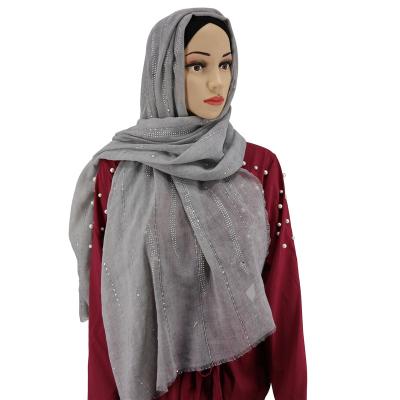 China 2021 New Chiffon Hijab Fashion Hot Sale Cotton Viscous Scarf Long Transparent Smooth 100% Cotton Viscous Hijab Scarf for sale