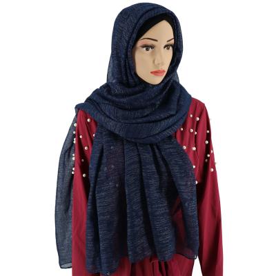 China Factory direct sale cotton hijab scarf dobby fashion squishy 100% pure high quality muslim long scarf wild for sale