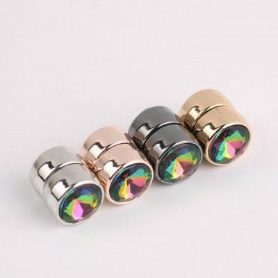 China Custom Made Zinc Alloy Fashion Crystal Magnetic Brooch Pins For Muslim Women Hijab Use Magnetic Pins for sale