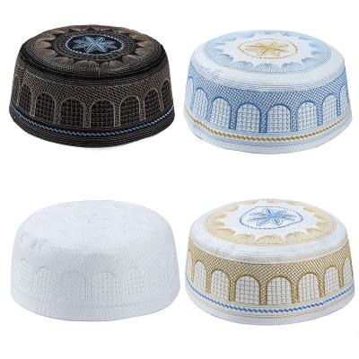 China Polyester Wholesale factory hot selling caps islamic men's cap muslim pray cap for men for sale