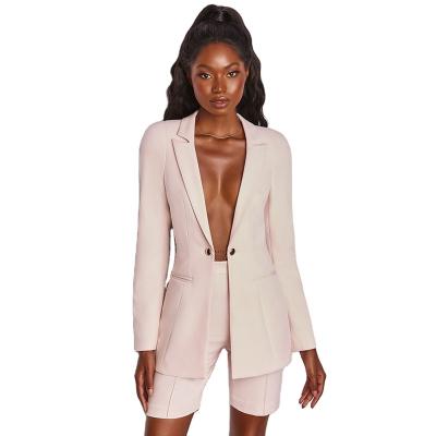 China 2021 Ladies High Quality Chic Suits Womens Blazers Long Sleeve Breathable Suits And Tuxedo Ladies Women Pants Two Piece Set for sale