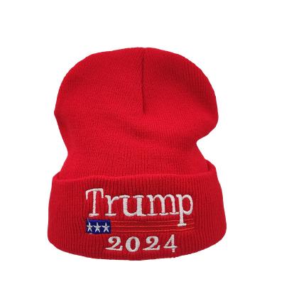 China breathable & Daysun Waterproof Free Gifts Embroidered 2024 Knitted Hot European And American Hip Hop Hip Hop Knit Hat Trump Cap for sale