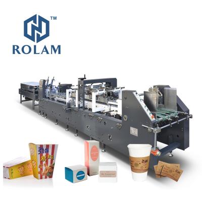 China AS-650C Food Used Semi Automatic Paper Box Folding Gluing Machine for sale