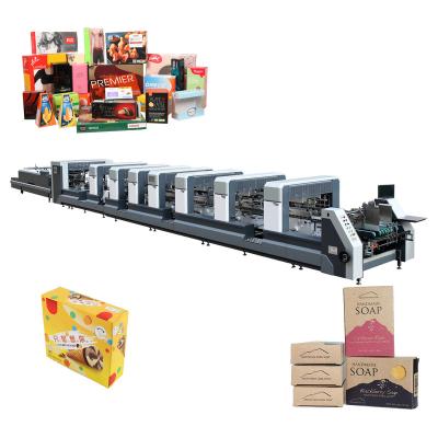 China Hookless Food For 4/6 Corners Carton Box Making Machine Folder Gluer Machine for sale