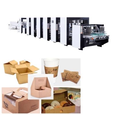 China Food High Spees Carton Flexo 4 6 Corner Pizza Carton Folder Gluer Machine for sale