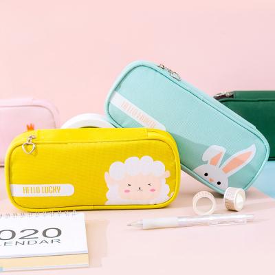 China Creative Large Capacity Stationery Children Oxford Cartoon Pencil Case Student School Pencil Case for sale