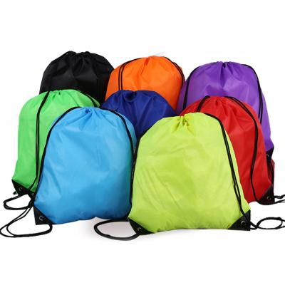 China Wholesale Outdoor Customized Drawstring Backpack Cheap Waterproof Polyester String Drawstring Backpack Bag for sale