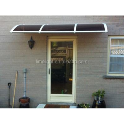 China Aluminum Polycarbonate LIGHTS Frame And Bronze Polycarbonate Panel Door Awning For Sun Shade for sale