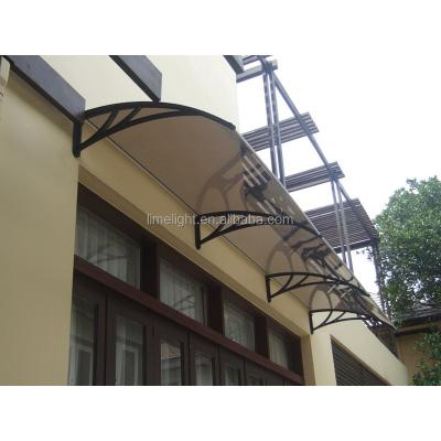 China Outdoor Polycarbonate Polycarbonate Awning With Black Plastic Bracket And Bronze Polycarbonate Solid Construction Sheet For Storefronts Shed for sale