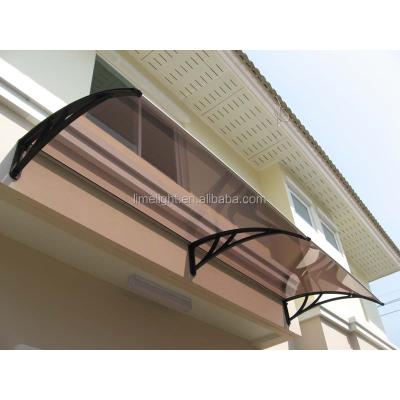 China Polycarbonate Door Roof Canopy With Black Plastic Bracket And Bronze Building Solid Polycarbonate Sheet For DIY Polycarbonate Tent for sale