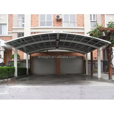 China Aluminum Metal LIGHTS Garage Carport With Solid Polycarbonate And Aluminum Sheet Alloy Structure for sale