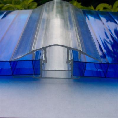 China Polycarbonate Sheet Connector & Fastening Polycarbonate Cap & Low Profile Connector For 8mm-20mm Polycarbonate Hollow Sheet for sale