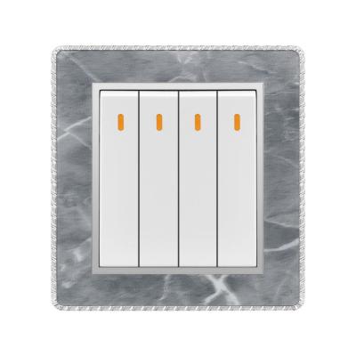 China OEM Wenzhou Factory Sale HOME USE 4 Gang 1 Way Electrical Wall Switch For House for sale