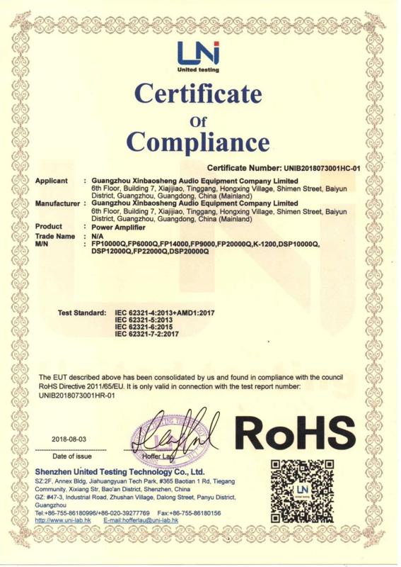 RoHS - Guangzhou Xinbaosheng Audio Equipment Company Limited