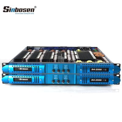 China Karaoke Power Amplifier Sinbosen D4-2500 Professional 4 Channel 5000 Watt 1u Class D Power Amplifier for sale