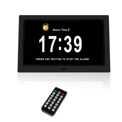 China 10.1 Inch LCD Digital Clock Calendar Automotive Calendars Dimming 8 Languages ​​Hd Show Multi Function Electronic Desk /table Clock Square for sale