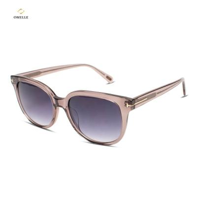 China New Designer Fashion Sunglasses Ladies Fashion Transparent Acetate Frame Oversized Women Polarized Sun Glasses for sale