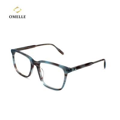 China Wholesale Price Displacement Men's 2022 Fancy Square Italy China Reading Glass Acetate Eyeglasses Optical Frames for sale