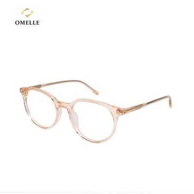 China 2022 Handmade Wholesale Round Spectacle Optical Blue Light Optical Frames Blocking Glass Mazzucchelli Acetate Glasses Frame for sale