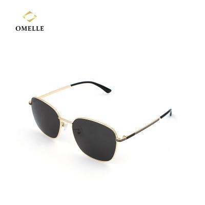 China Men Suppliers Metal Frame OMELLE Sunglasses Retro Fashion Luxury Clear Motor Fishing Custom Logo Slim Streetwear Sunglasses Wholesale for sale