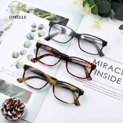 China OMELLE ACETATE Acetate Glasses Frames Computer Protective Mask Eye Glasses Custom Frame For Man 2021 Glass Women Optical Eyewear for sale