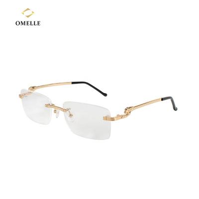 China For OMELLE 2021 Newest Arrival Unisex Rimless Eye Glasses Optical Frames Wholesale for sale