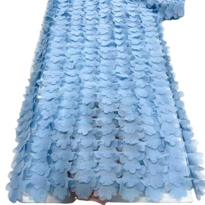 China Supoo Lujo Flores 3D Tejido de bordado de encaje para Ghana/Senegal Vestido soluble en agua en venta