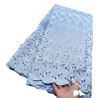 China Supoo 2022 Latest Senegal Hand Cut Polish Lace Fabric With Stones 100 Per Cent Cotton Comfort Swiss Voile Lace Fabric For Party for sale